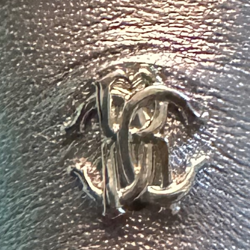 Vintage mid 2000's Roberto Cavalli. suede peep toe platform chainmail heels 39.5